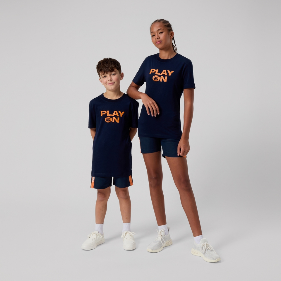 JUNIOR UNISEX NO DROP KICKS TEE NAVY