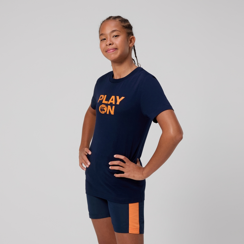 JUNIOR UNISEX NO DROP KICKS TEE NAVY