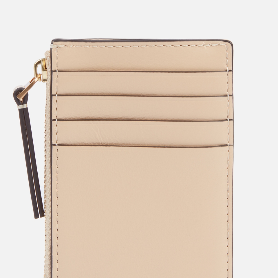 Tory Burch Kira Quilted Pavé Logo Leather Card Case
