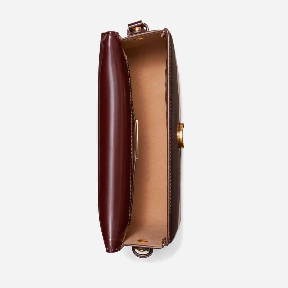 Tory Burch Robinson Spazzolato Convertible Leather Shoulder Bag