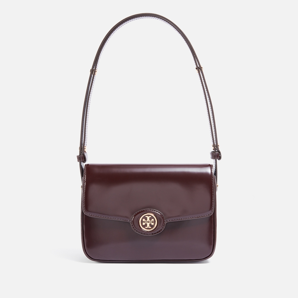Tory Burch Robinson Spazzolato Convertible Leather Shoulder Bag