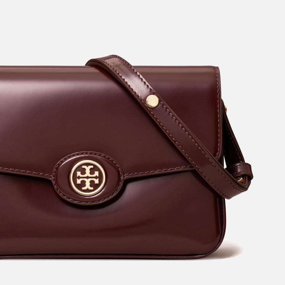 Tory Burch Robinson Spazzolato Convertible Leather Shoulder Bag