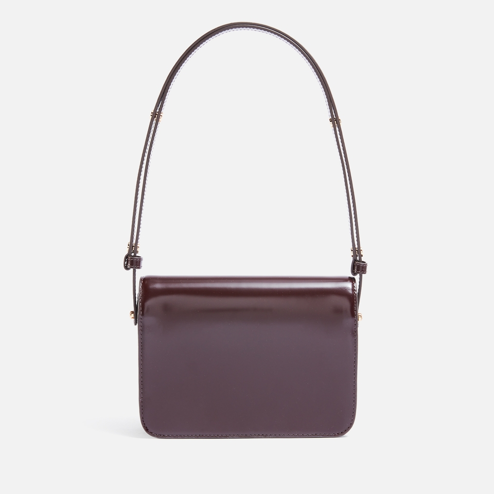 Tory Burch Robinson Spazzolato Convertible Leather Shoulder Bag