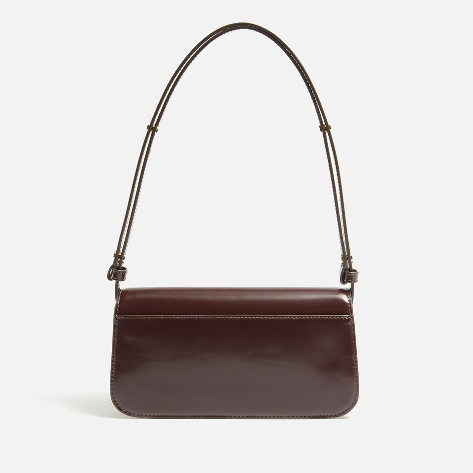 Tory Burch Robinson Spazzolato Patent Leather Shoulder Bag