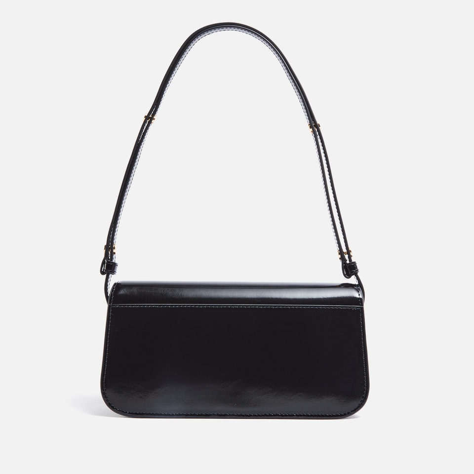 Tory Burch Robinson Spazzolato Patent Leather Shoulder Bag