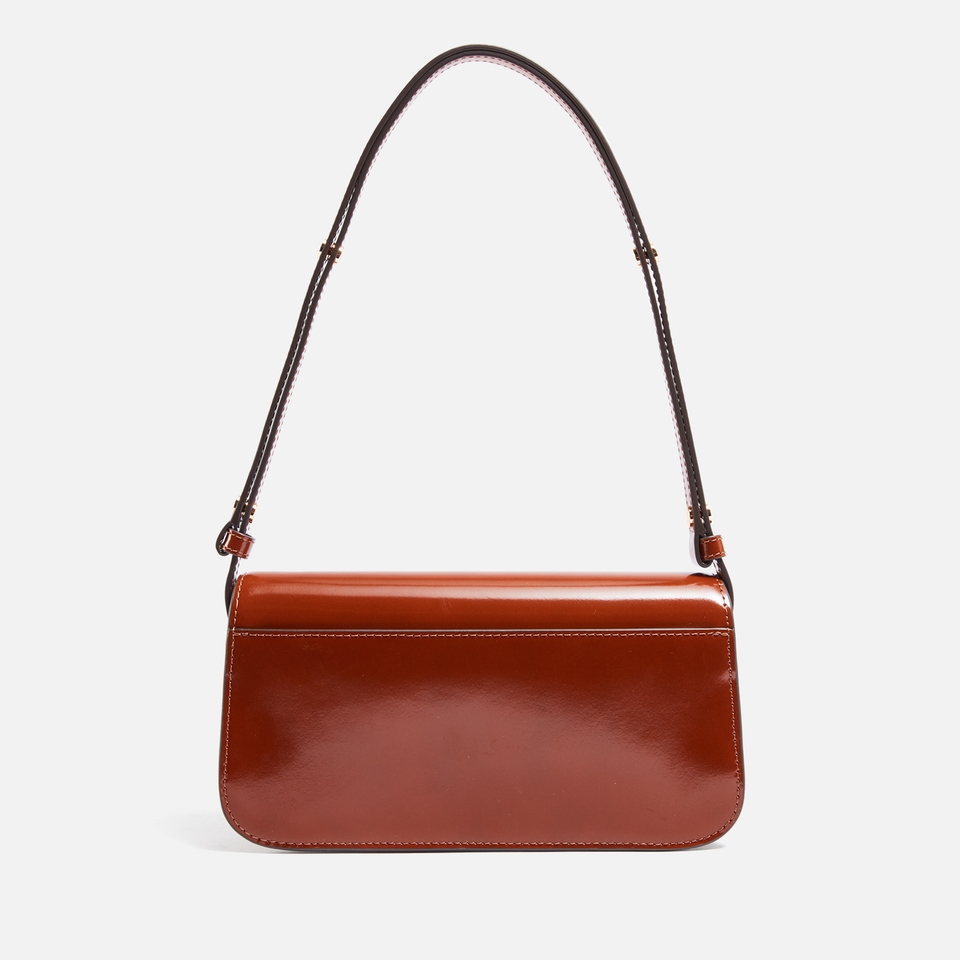 Tory Burch Robinson Spazzolato Leather Shoulder Bag