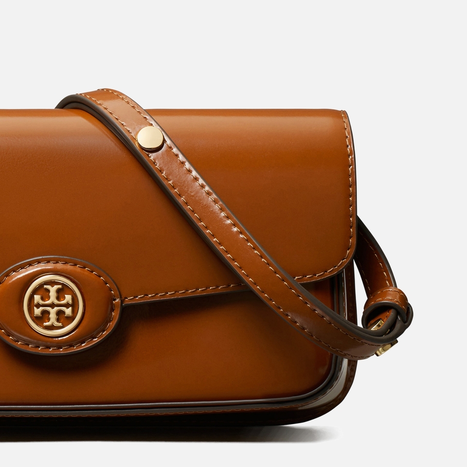 Tory Burch Robinson Spazzolato Leather Shoulder Bag