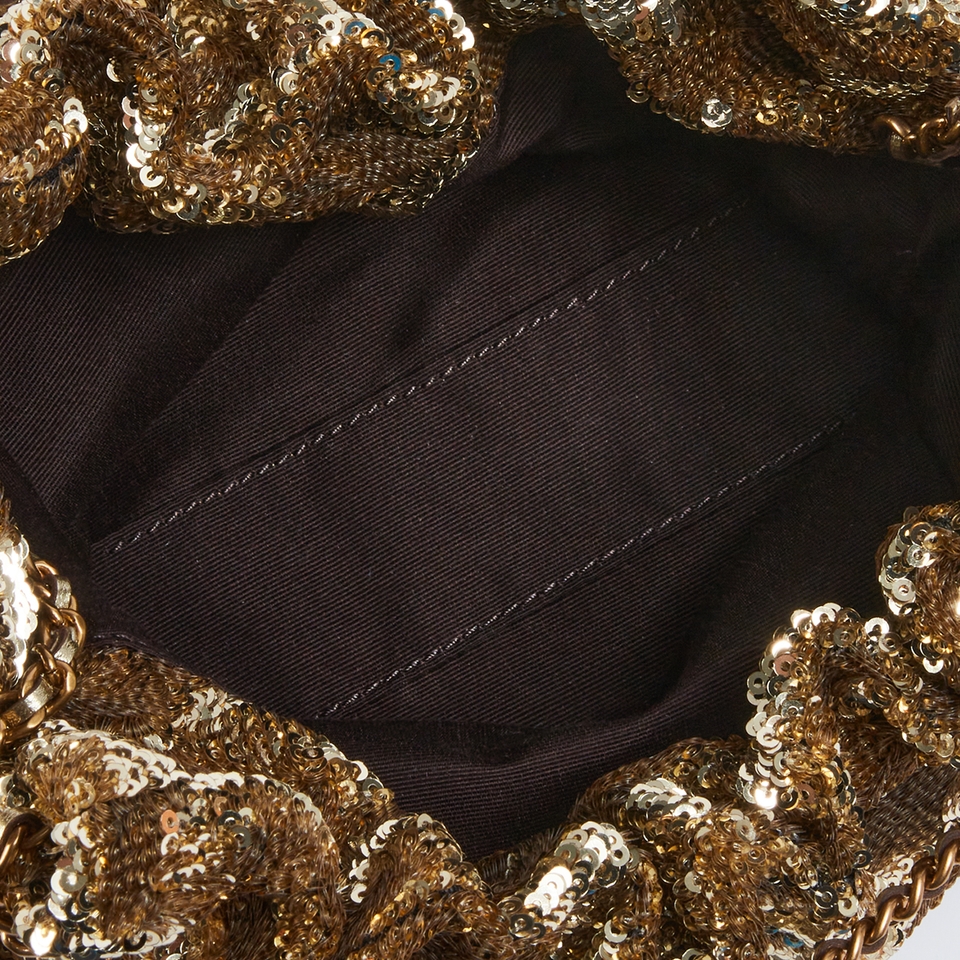 Tory Burch Fleming Sequinned Mini Hobo Bag