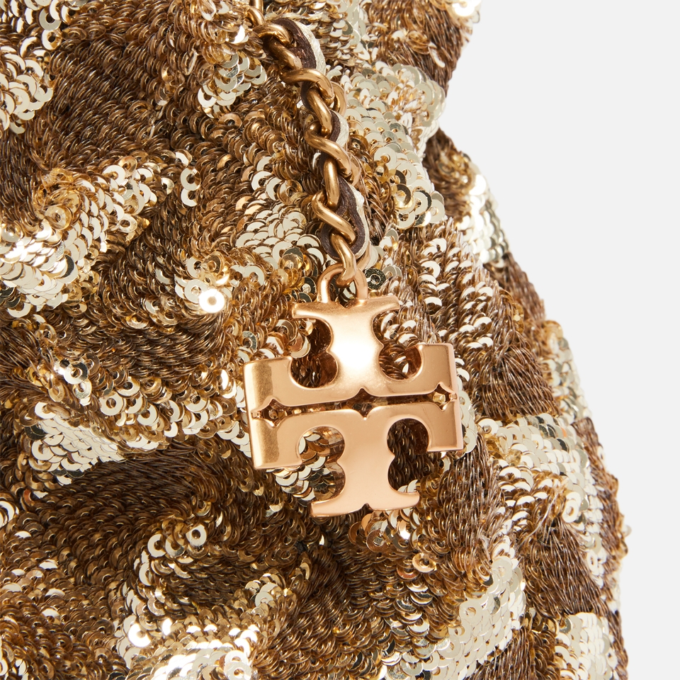 Tory Burch Fleming Sequinned Mini Hobo Bag