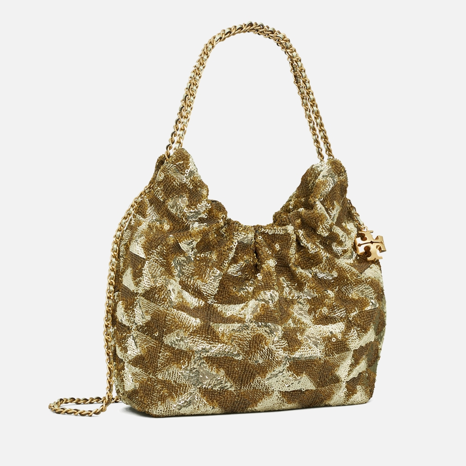 Tory Burch Fleming Sequinned Mini Hobo Bag