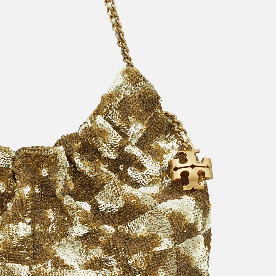 Tory Burch Fleming Sequinned Mini Hobo Bag