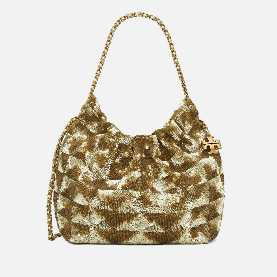 Tory Burch Fleming Sequinned Mini Hobo Bag