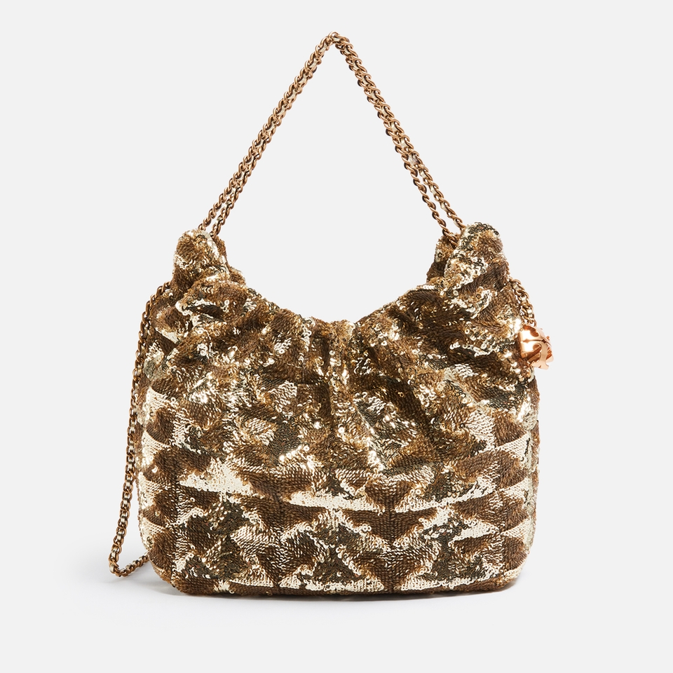 Tory Burch Fleming Sequinned Mini Hobo Bag