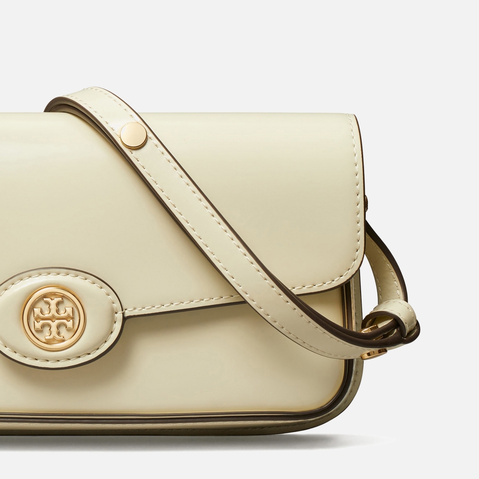 Tory Burch Robinson Spazzolato Leather Shoulder Bag