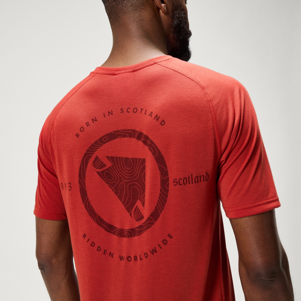 LOOP kurzärmeliges Tech T-Shirt für Herren - Rot