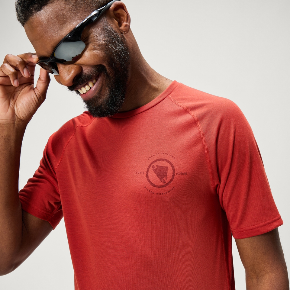 LOOP kurzärmeliges Tech T-Shirt für Herren - Rot