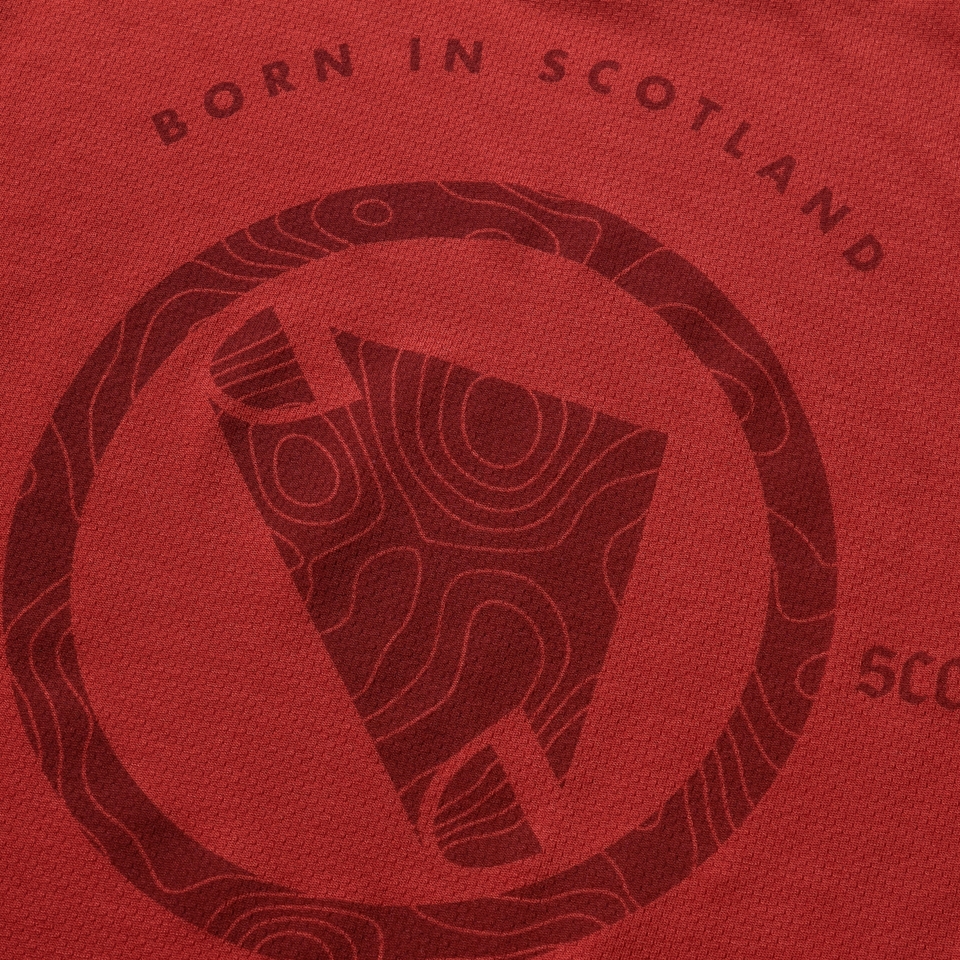 LOOP kurzärmeliges Tech T-Shirt für Herren - Rot
