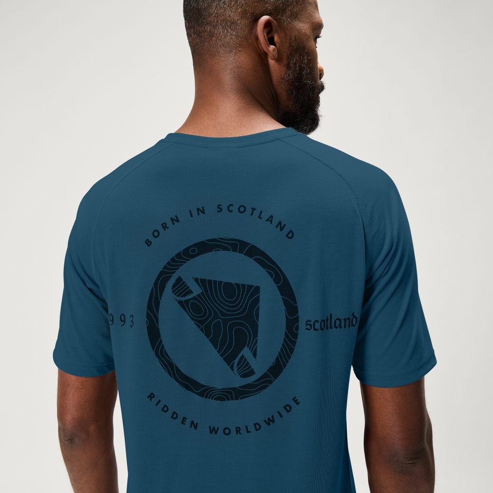 LOOP kurzärmeliges Tech T-Shirt für Herren - Blau