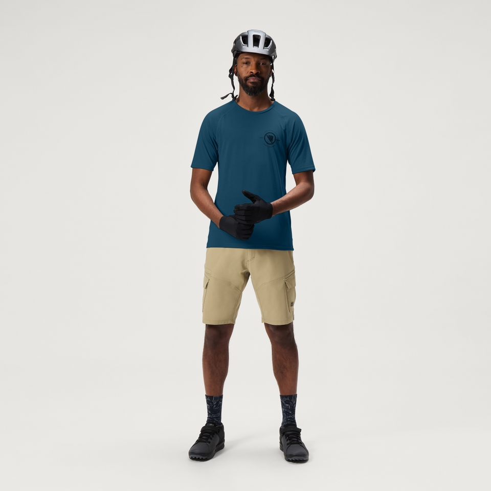 LOOP kurzärmeliges Tech T-Shirt für Herren - Blau