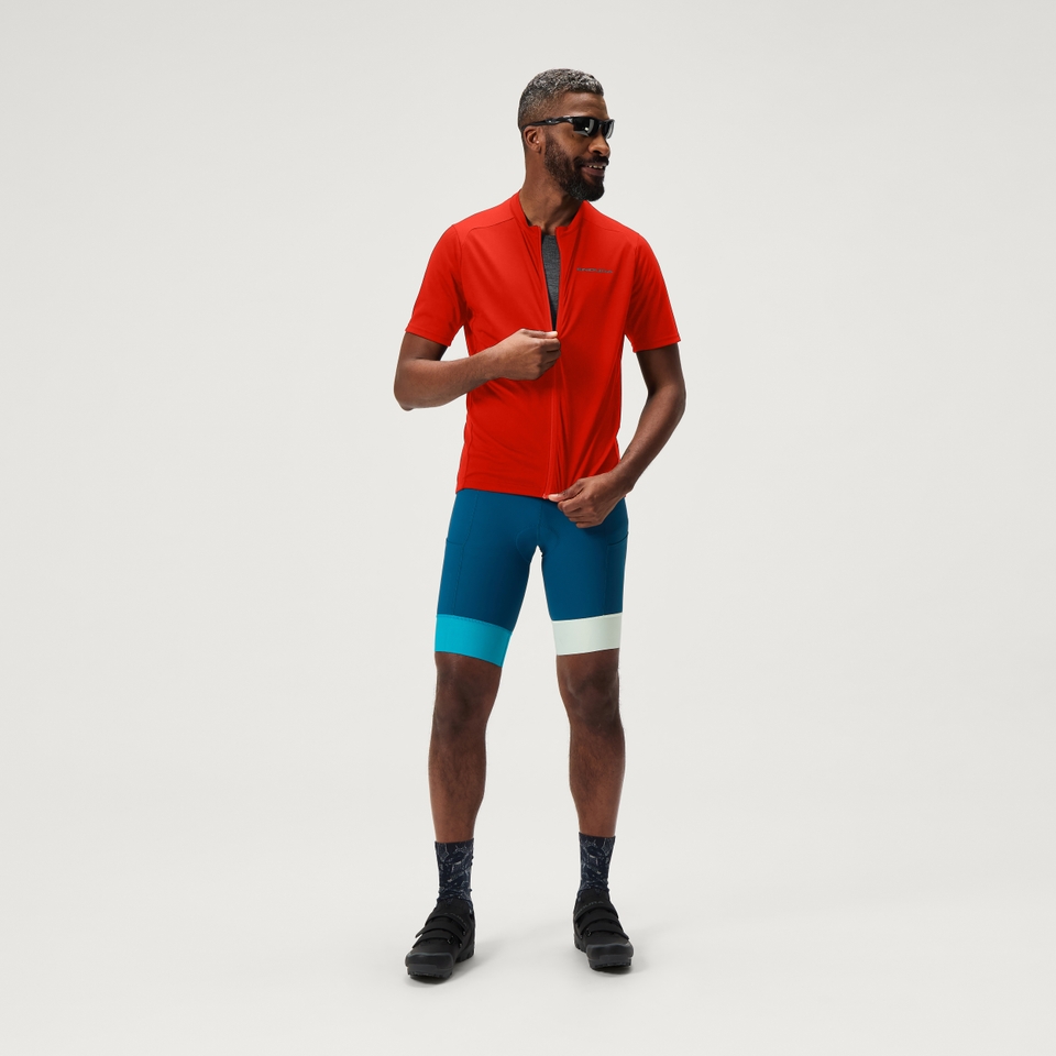 ENDURA LOOP S/S ZIPPED JERSEY FRD