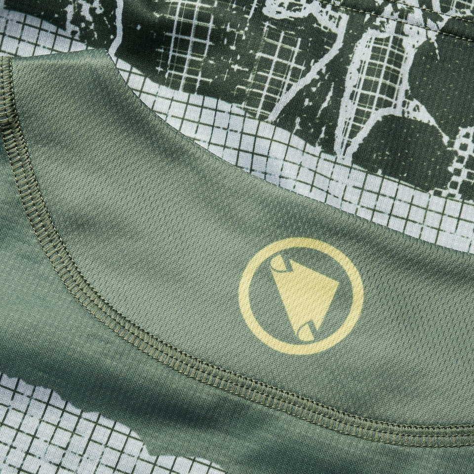 Women's PATCHWORK LTD Printed L/S Tee - Machair Green