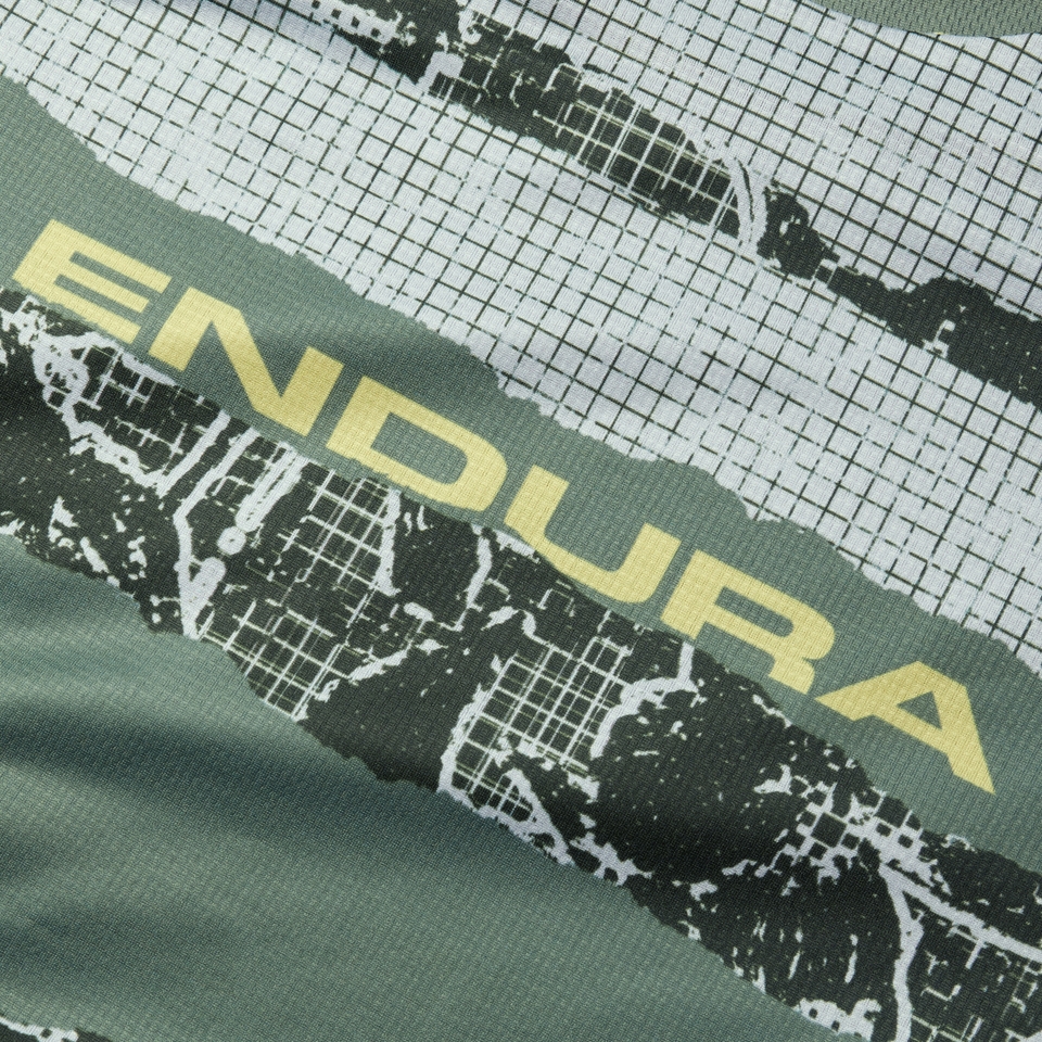 Women's PATCHWORK LTD Printed L/S Tee - Machair Green