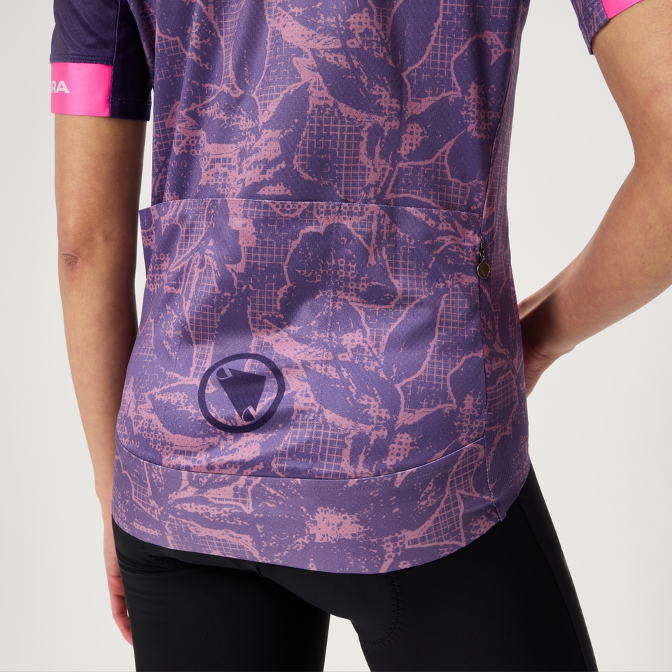 FLORAL BLOCK FS260 kurzärmeliges Trikot mit Print für Damen für Herren - Lila