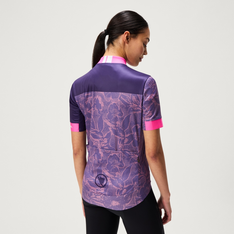 FLORAL BLOCK FS260 kurzärmeliges Trikot mit Print für Damen für Herren - Lila
