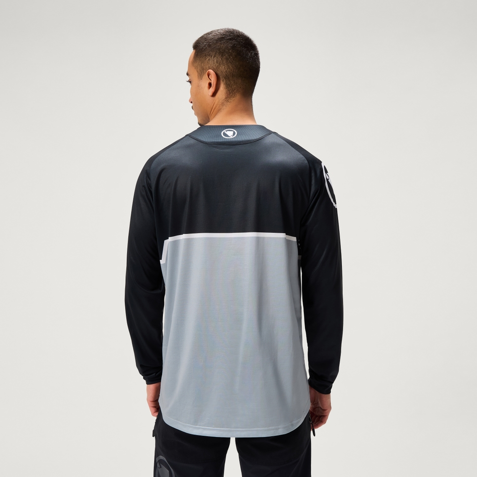 Men's CORE Printed L/S Tee - Black