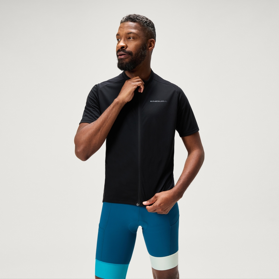 ENDURA LOOP S/S ZIPPED JERSEY BK