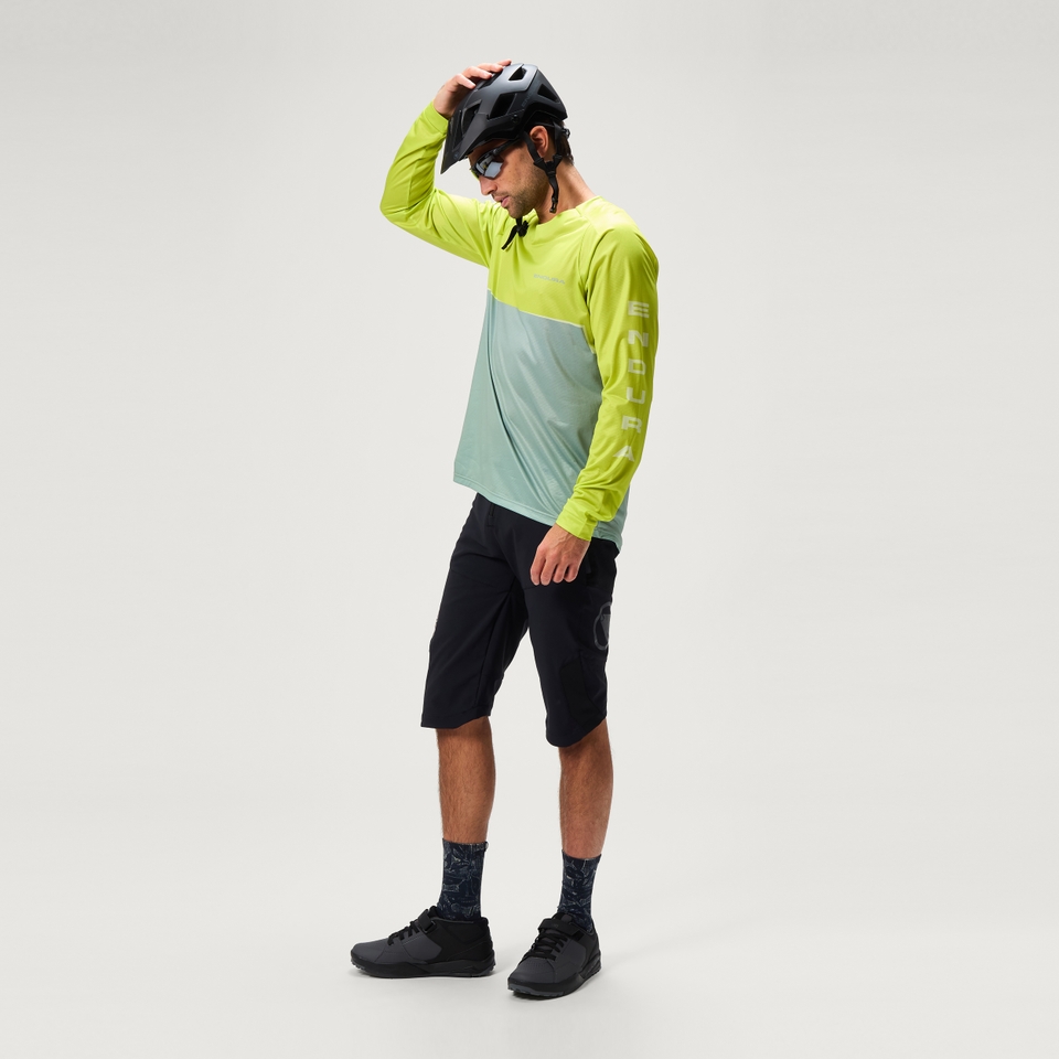 Men's CORE Printed L/S Tee - Lime Green