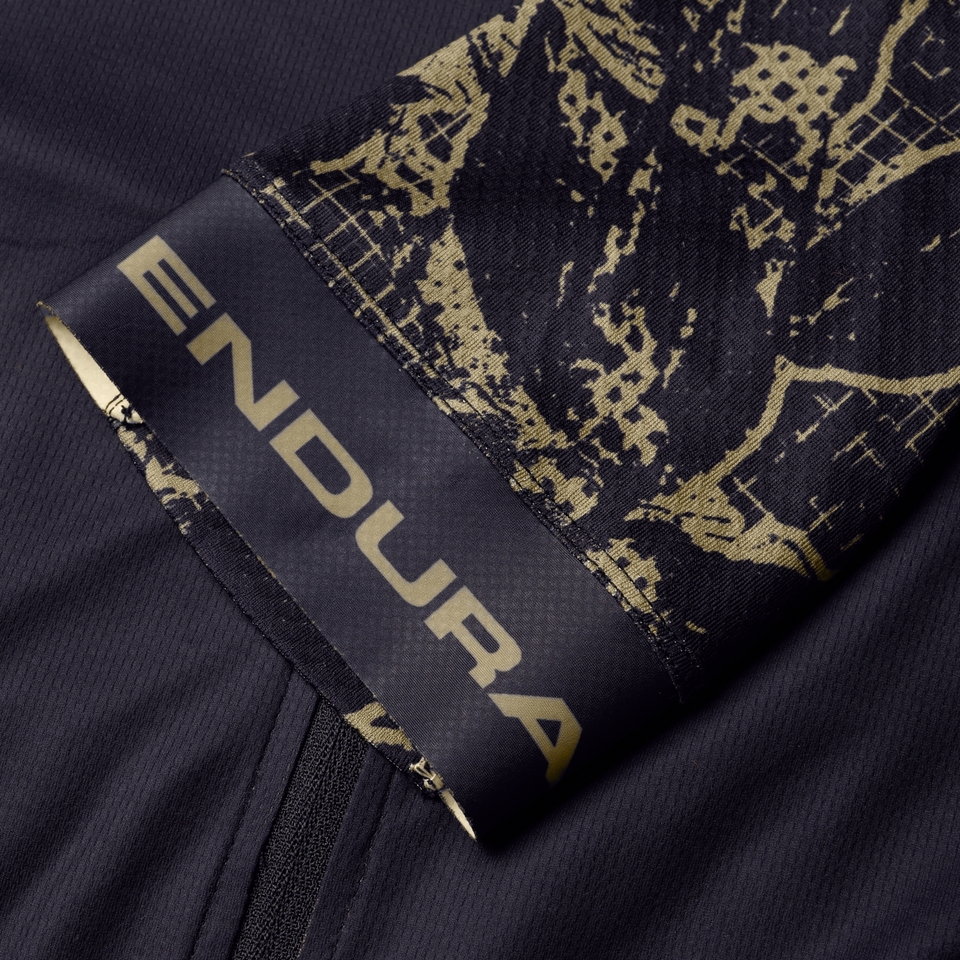 FLORAL BLOCK FS260 kurzärmeliges Trikot mit Print für Herren - Schwarz