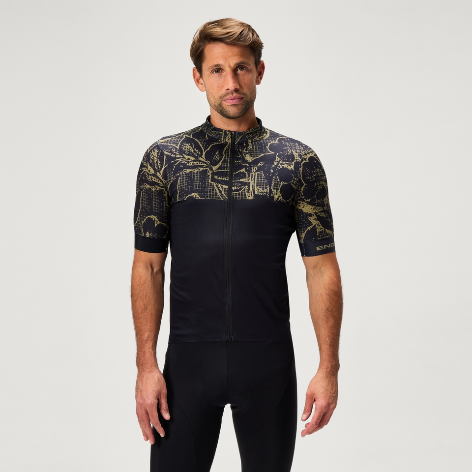 Men's FLORAL BLOCK FS260 Print S/S Jersey - Black