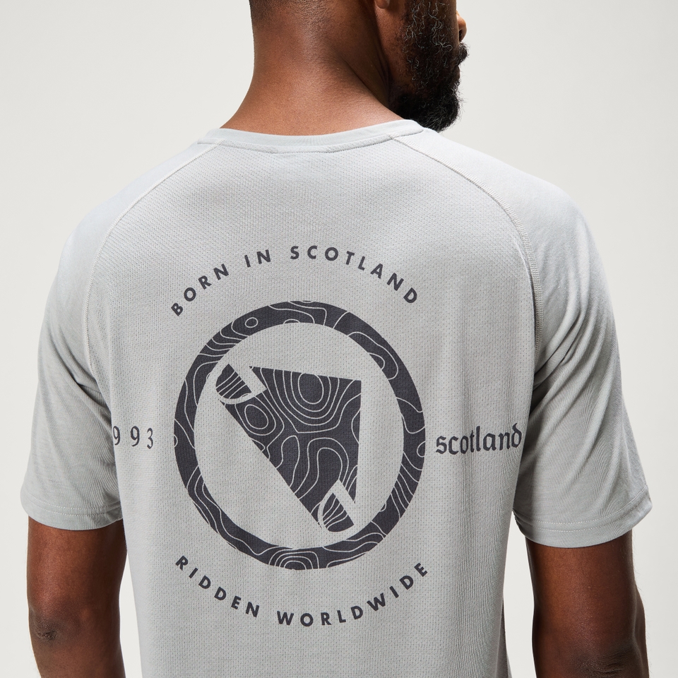 LOOP kurzärmeliges Tech T-Shirt für Herren - Grau
