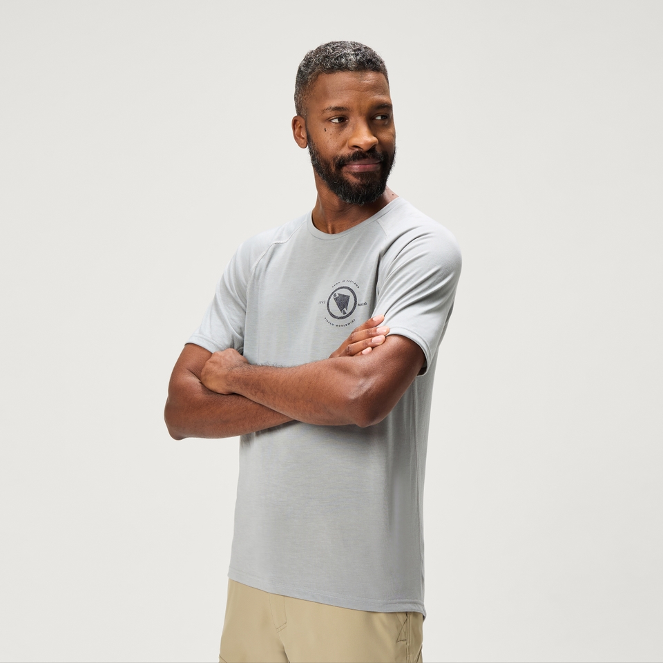 LOOP kurzärmeliges Tech T-Shirt für Herren - Grau