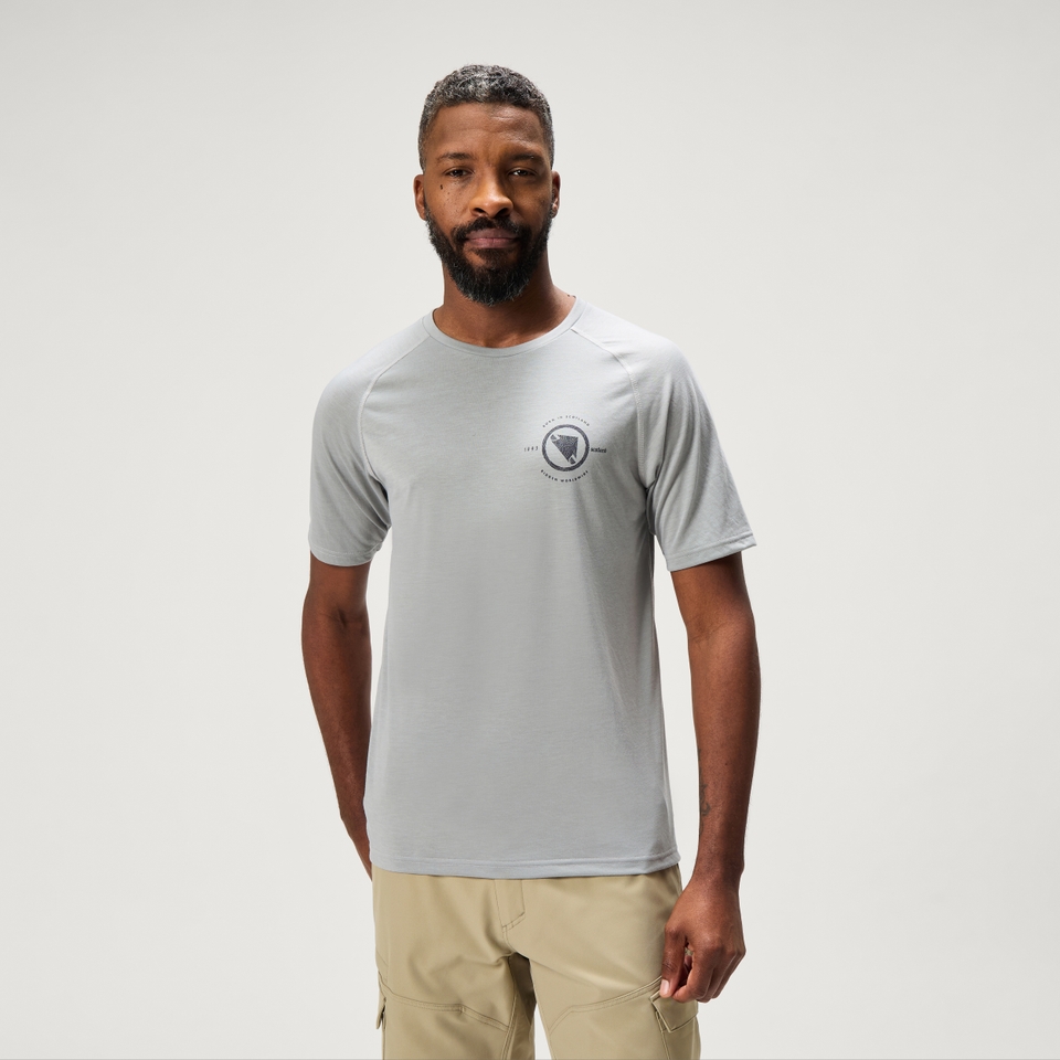LOOP kurzärmeliges Tech T-Shirt für Herren - Grau