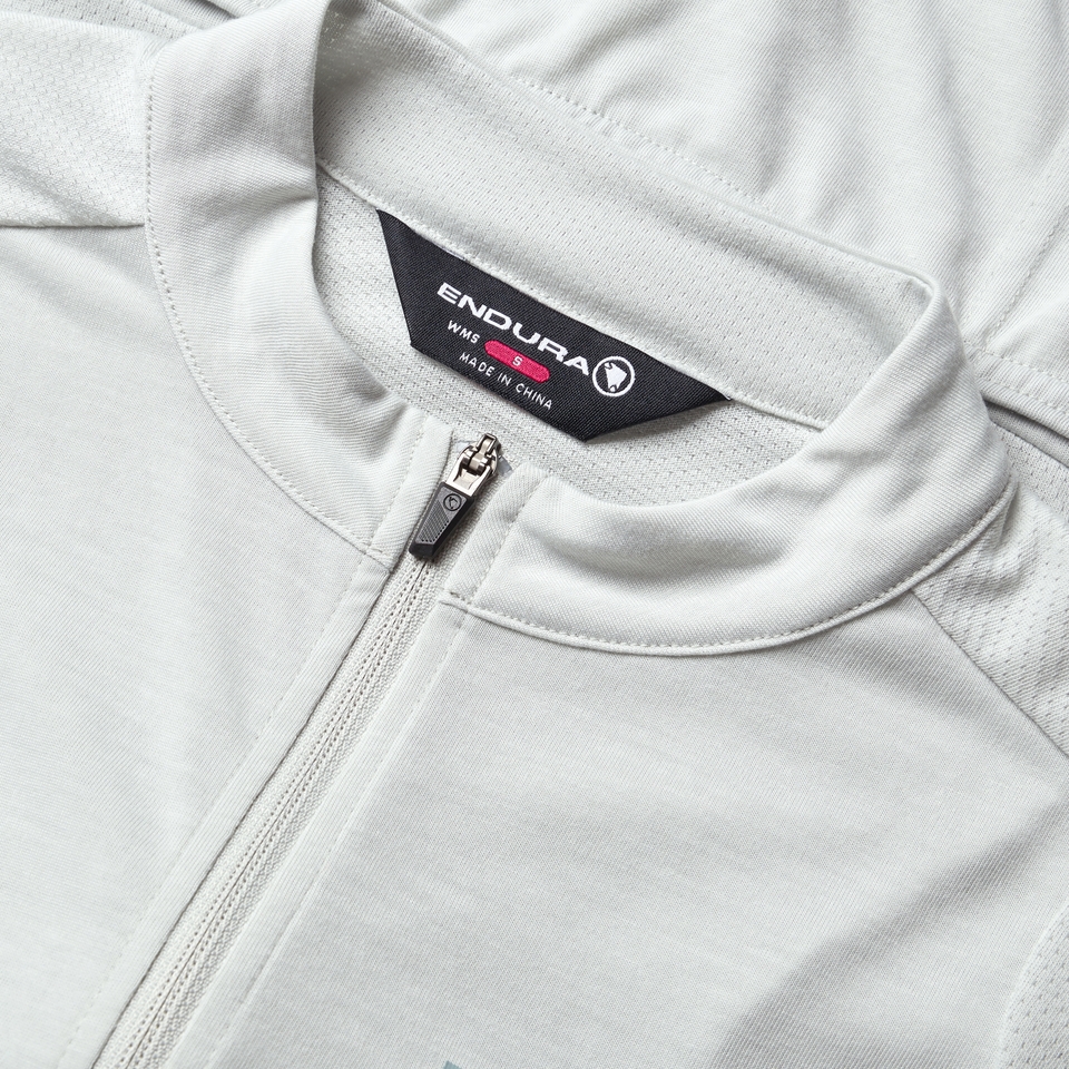 Women's Loop S/S Zipped Jersey  - Mains Grey