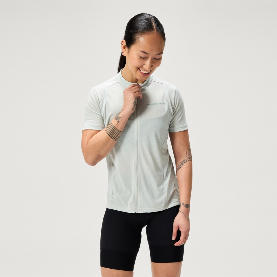 Women's Loop S/S Zipped Jersey - Mains Grey