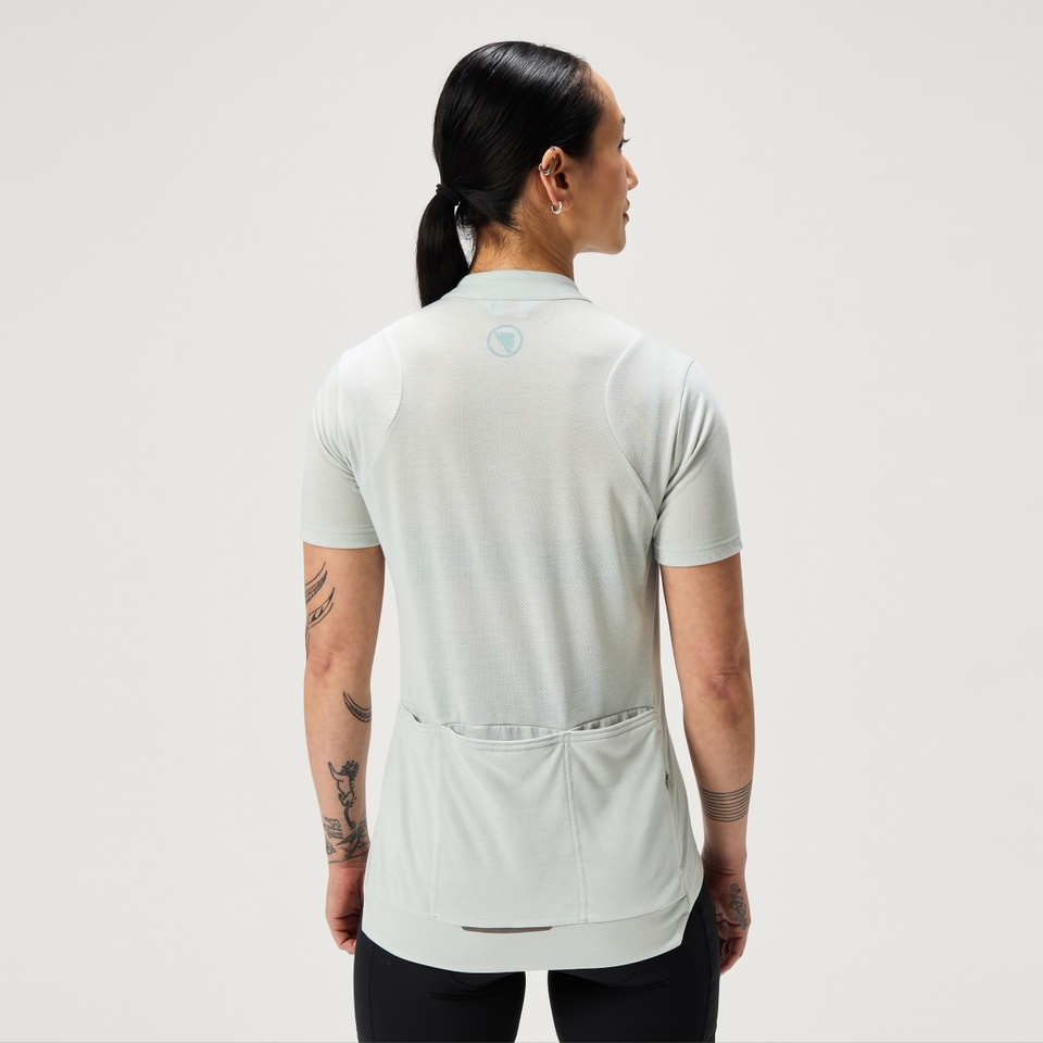 Women's Loop S/S Zipped Jersey  - Mains Grey