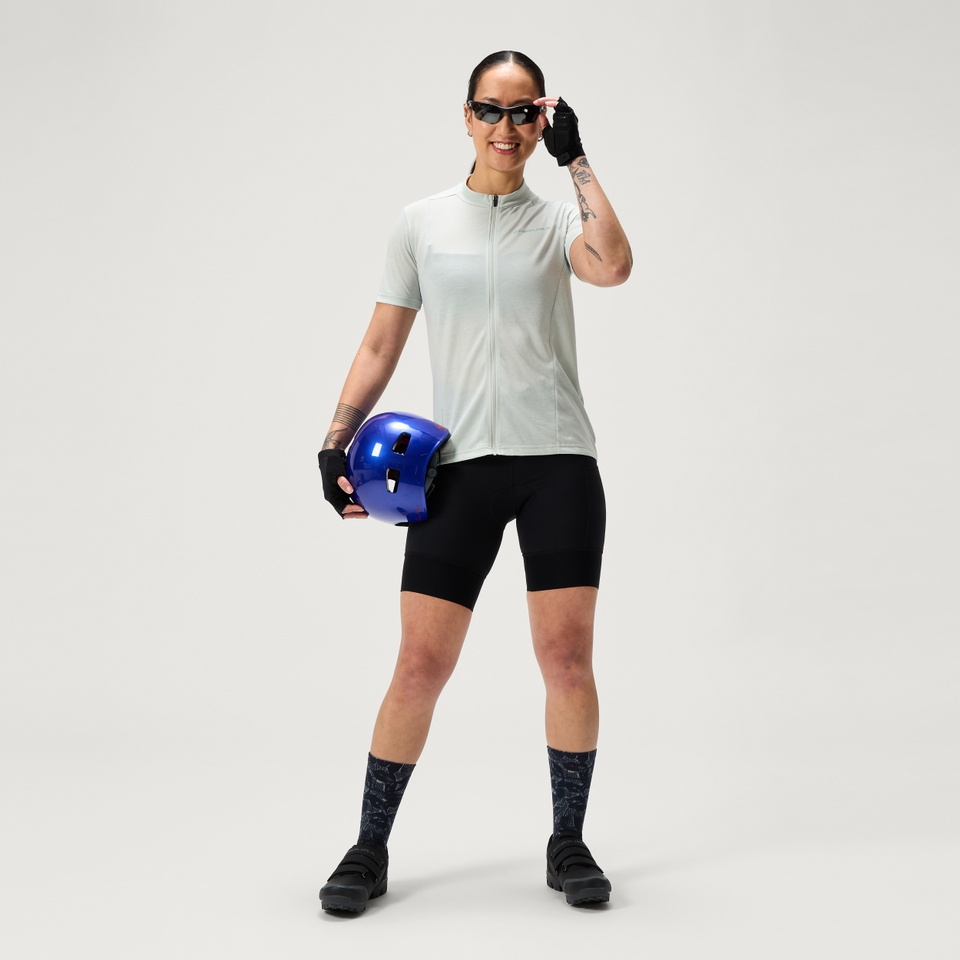 Women's Loop S/S Zipped Jersey - Mains Grey