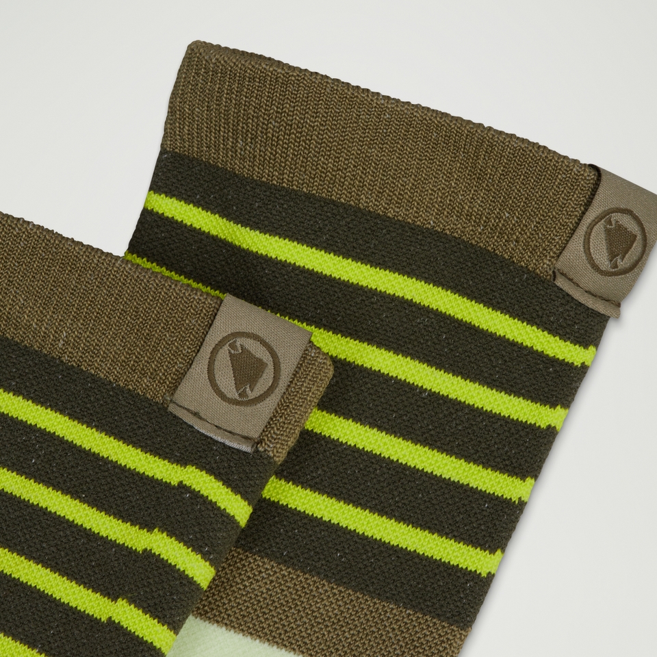 Block Socks - Tweed Green