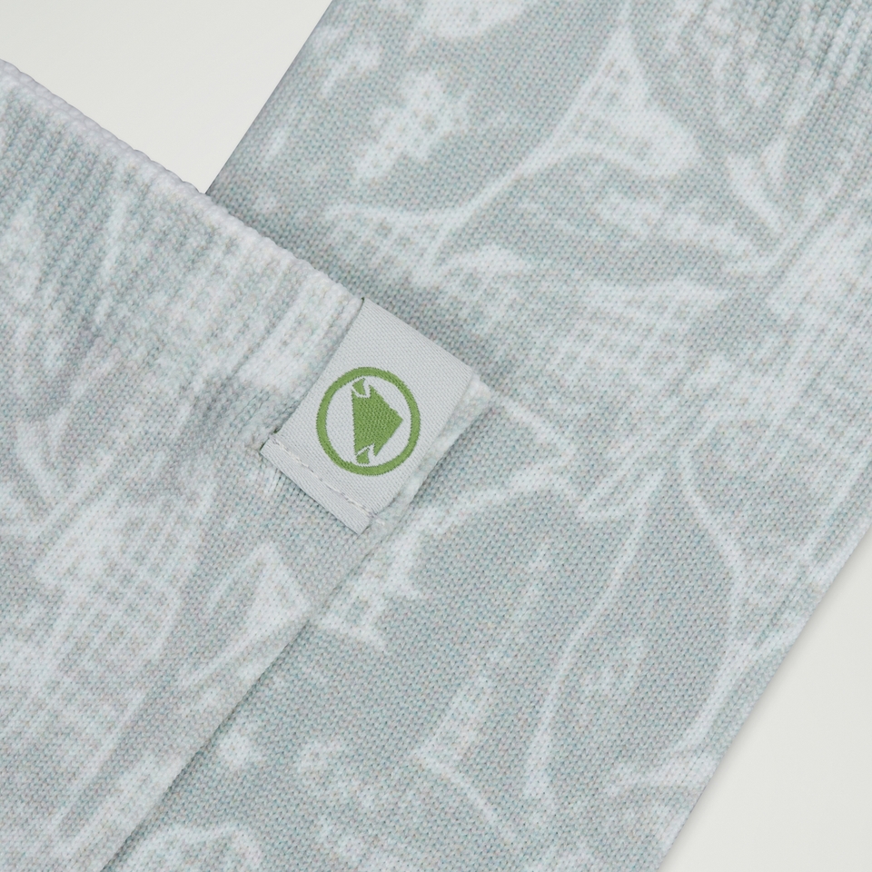 Ltd Grid Floral Print Socks - Machair Green