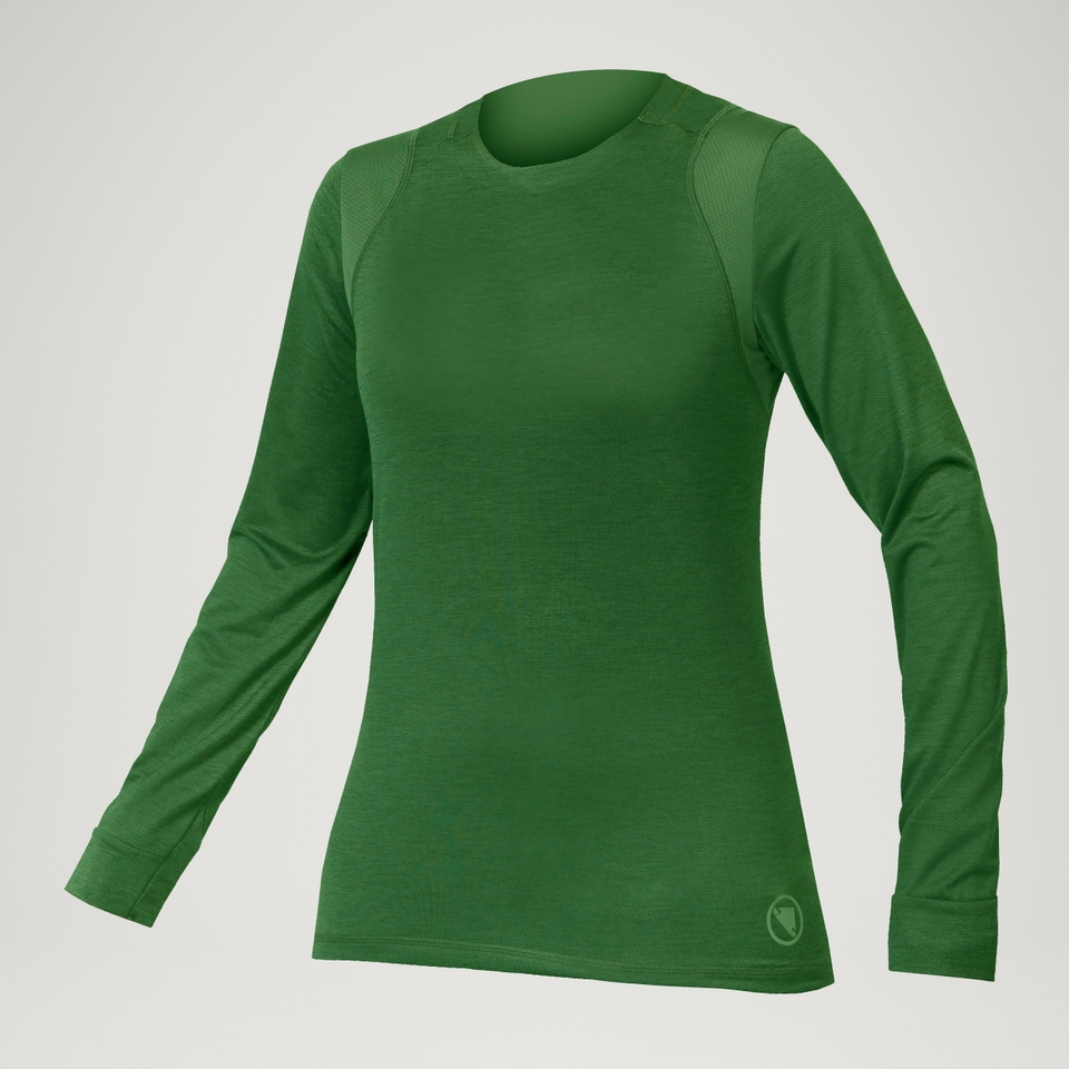 Women's SingleTrack L/S Jersey - Tender Greens
