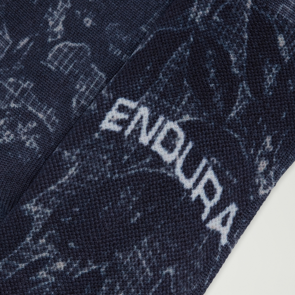 Ltd Grid Floral Print Socks - Black