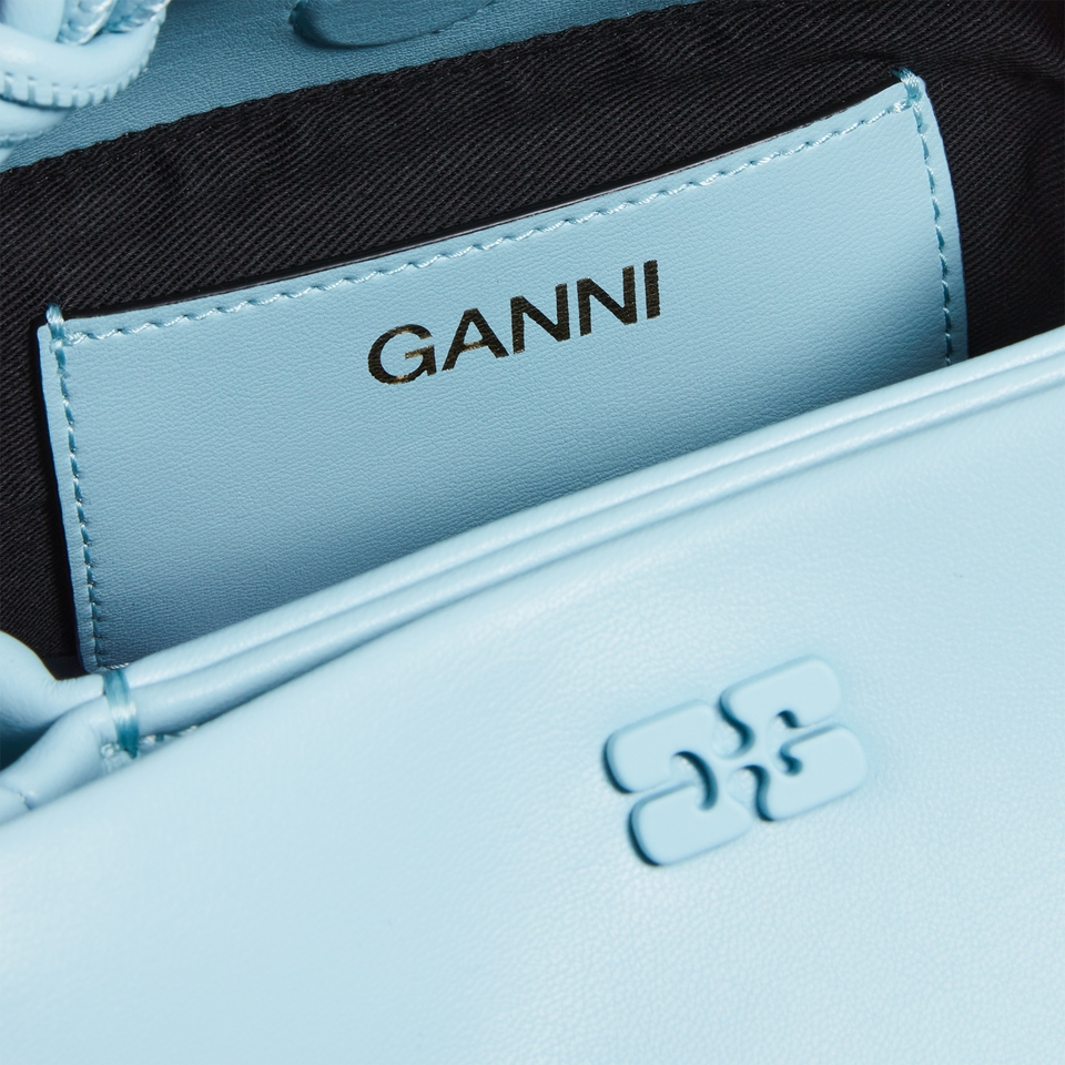 Ganni Small Bou Recycled Leather-Blend Bag