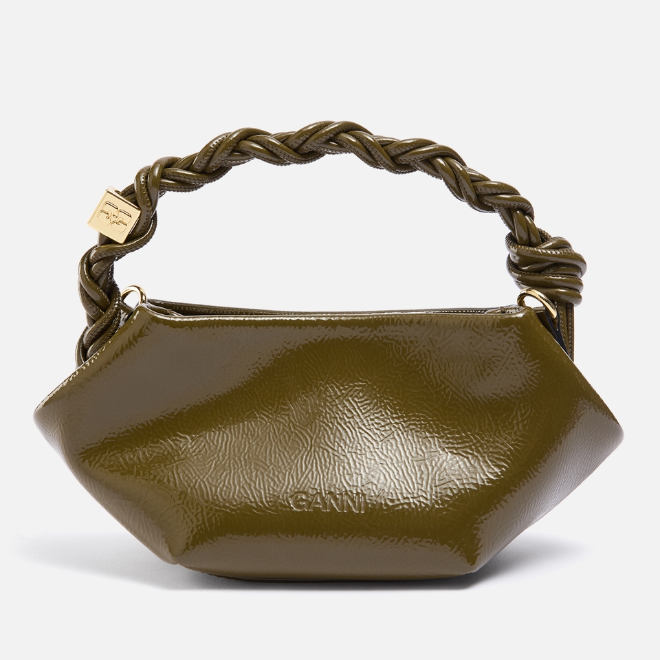 Ganni Bou Patent Recycled Leather-Blend Mini Bag