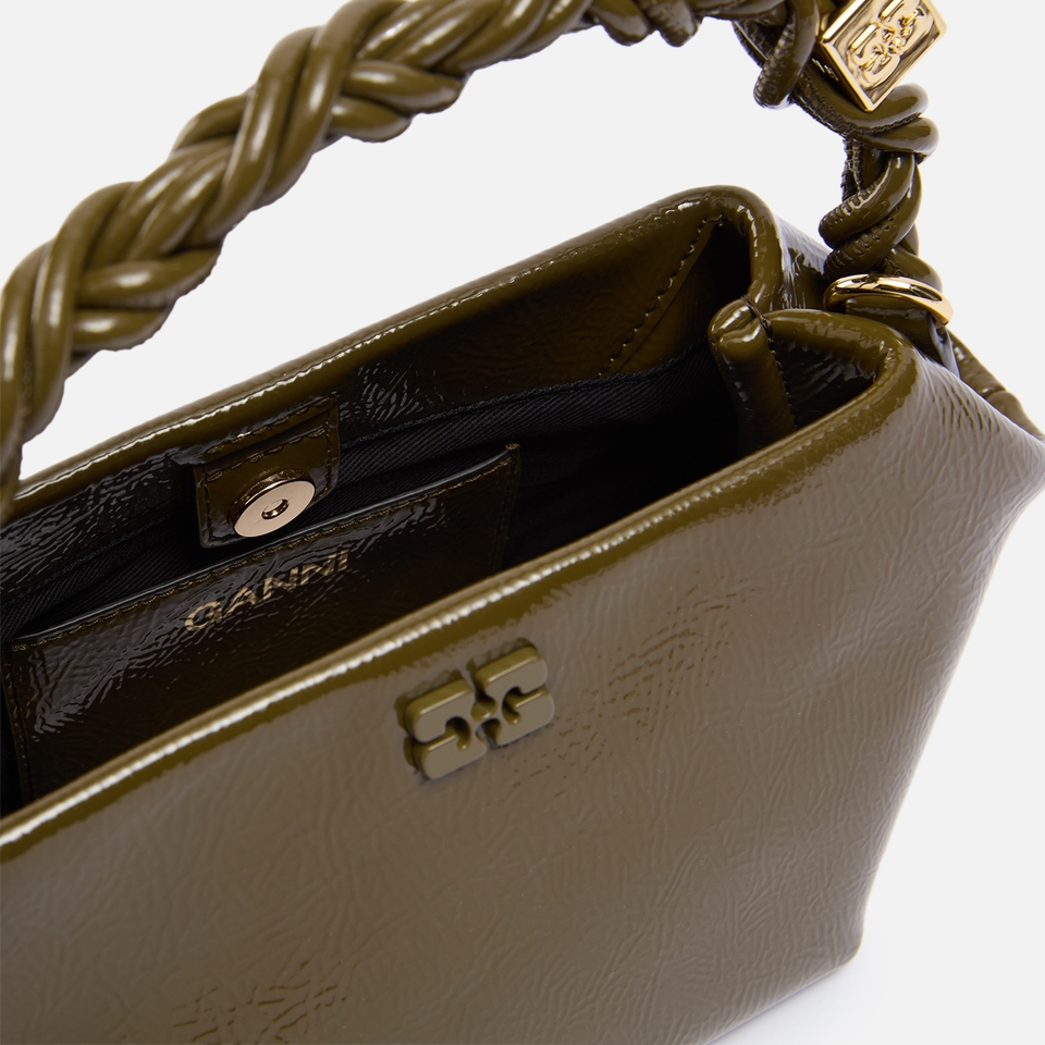 Ganni Bou Patent Recycled Leather-Blend Mini Bag