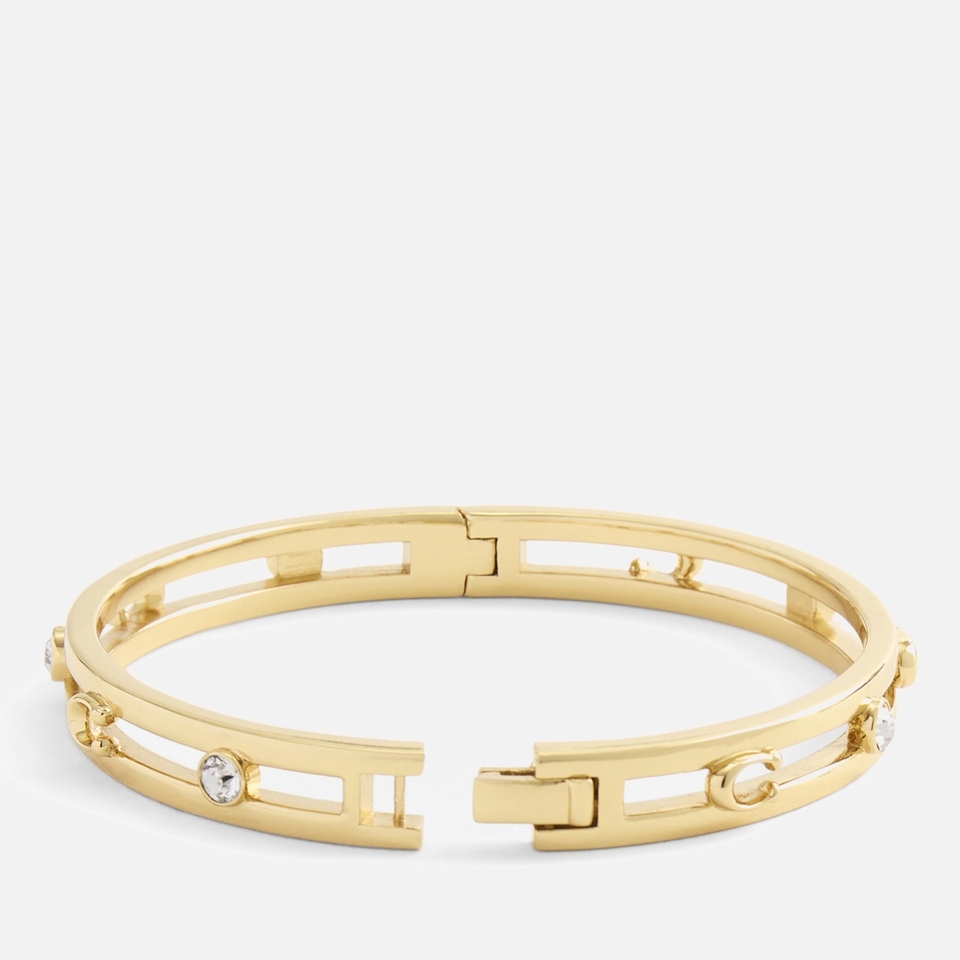 Coach Signature C Gold-Tone Bangle Bracelet