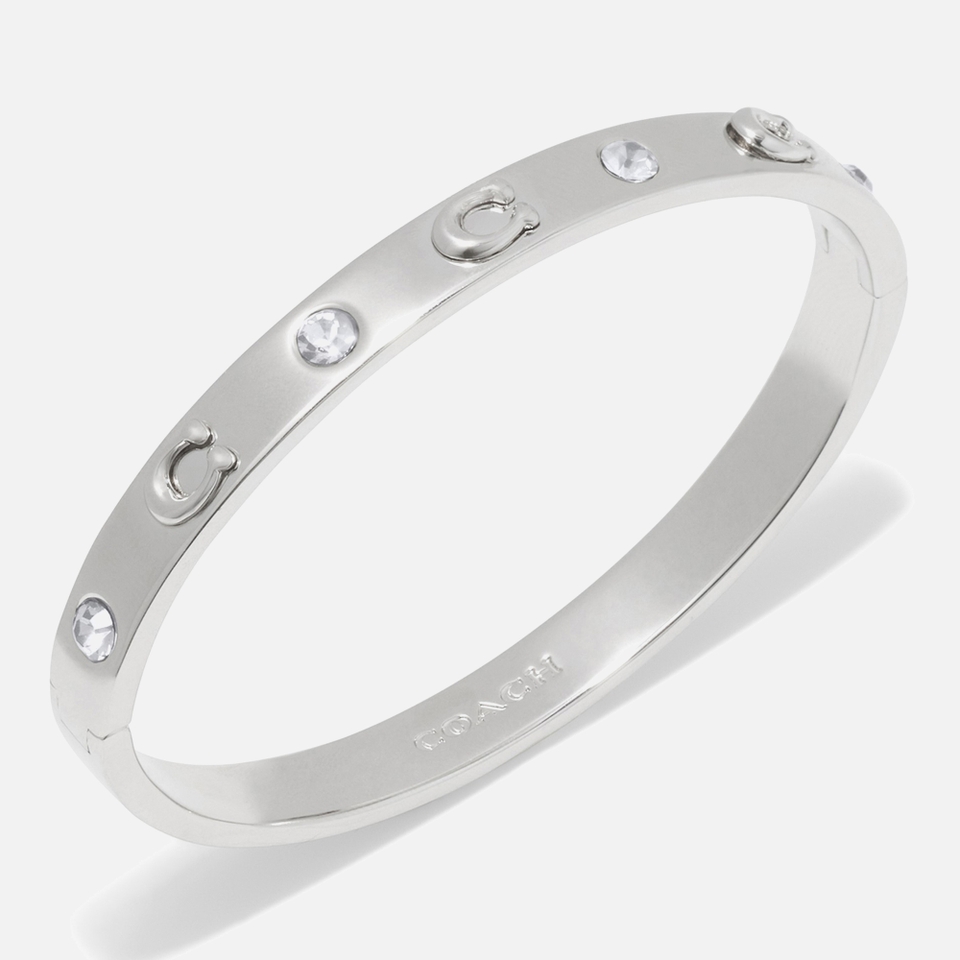 Coach C Silver-Tone Bangle Bracelet