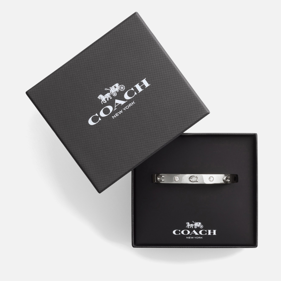 Coach C Silver-Tone Bangle Bracelet